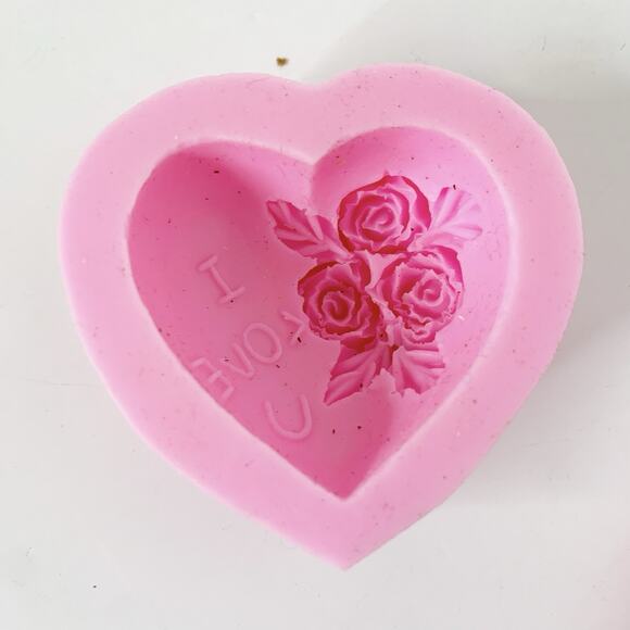 Silicone Mold Lot Of 3 Heart Snowflake Mould Wax Soap Chocolate Resin Clay - Picture 4 of 11